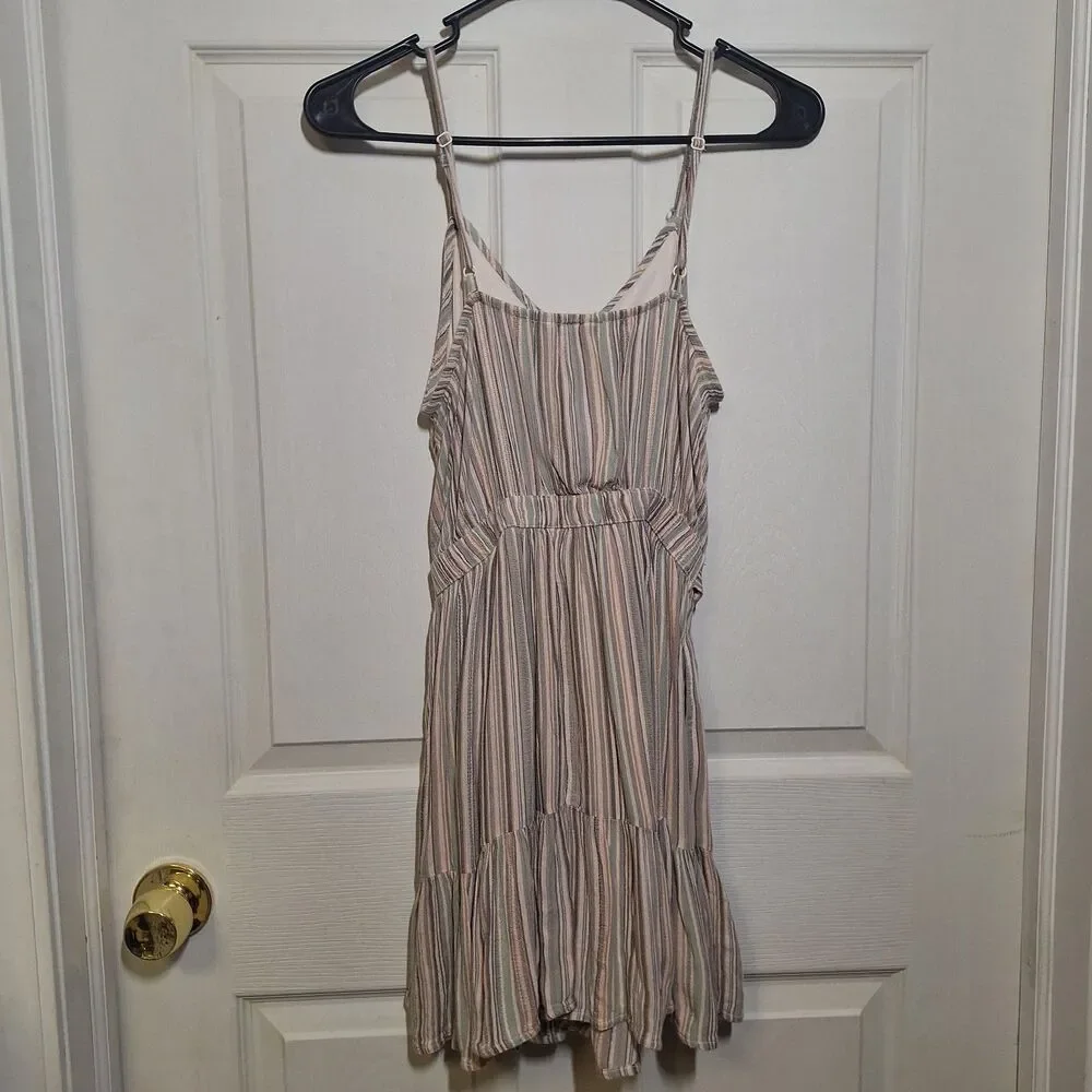 American Eagle Multicolor Striped Sleeveless Romper Beachy Cottagecore Size S
